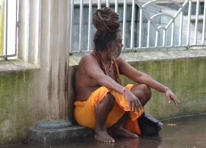 Hindu Pilgrim Hindu Pilgrim, Dakshineswar Kali Temple, Hooghly River, Kolkata