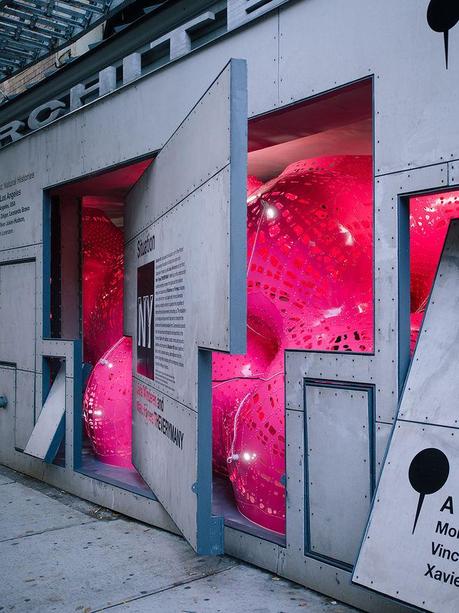 Storefront for Art and Architecture gallery space showing Situation NY sound installation