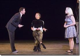 Tim Mason, Jessica Tong and Carisa Barreca in Hubbard Street Dance Chicago and The Second City's world premiere of Review: The Art of Falling (Hubbard Street Dance Chicago + The Second City)