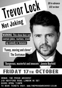 I have no subject for my blog today but, in East London last night, I saw a very successful comedy show with no jokes. The poster for last night’s show promoted by Poppy Hillstead