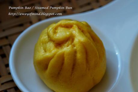 Pumpkin Yakult Jam Bao / Steamed Pumpkin Yakult Jam Bun