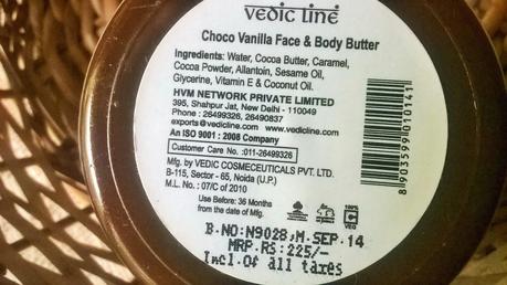 Vedic Line Choco Vanilla Face & Body Butter Review