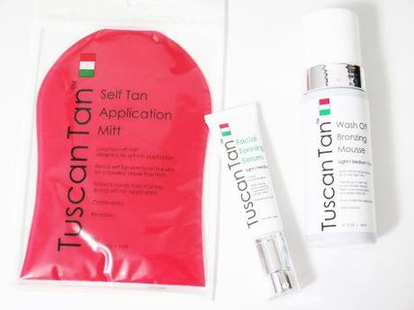 Tuscan Tan Wash Off Bronzing Mousse, Facial Tanning Serum & Mitt – Review Tuscan Tan Wash Off Bronzing Mousse facial tanning serum