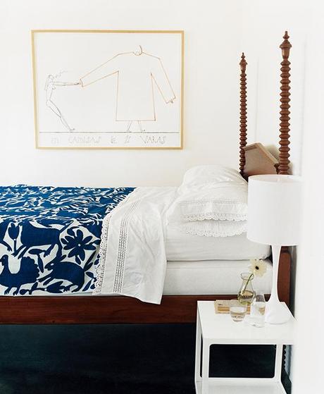 Sunday bliss is.. Fresh bedroom. Photo by Paul Costello via Domino