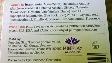 Plum Grape Seed & Sea Buckthorn Nurturance Night Cream Review