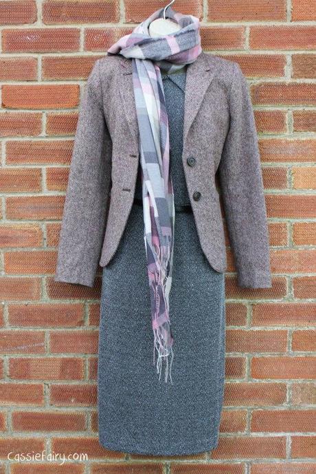 Styling one tweed dress for work, casual & party time! David Emanuel tweed dress styled 4 ways-5