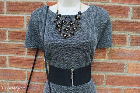 Styling one tweed dress for work, casual & party time! David Emanuel tweed dress styled 4 ways-14