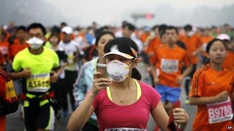 Beijing Marathon and the smog out there !!