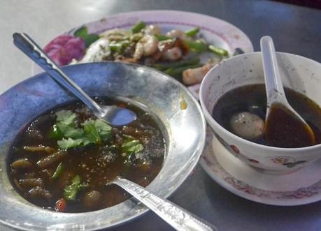 Veggie Soup and Ginger Dessert Bangkok Vegetarian Festival in Chinatown, Veggie Food