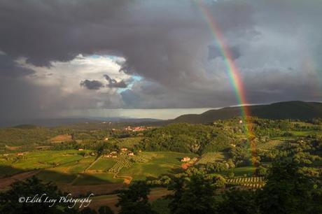 Montepulciano, Italy, Tuscany, hills, rainbow, travel photography