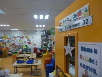30 Year Reunion: School Tour of Kilmaine Primary School, Bangor, Northern Ireland To the P1 classrooms first.
