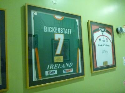 30 Year Reunion: School Tour of Kilmaine Primary School, Bangor, Northern Ireland Basketball and Rugby shirts - Bickerstaff and McKenzie.