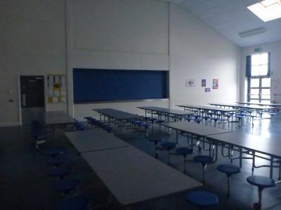 30 Year Reunion: School Tour of Kilmaine Primary School, Bangor, Northern Ireland Kitchen and dining hall.