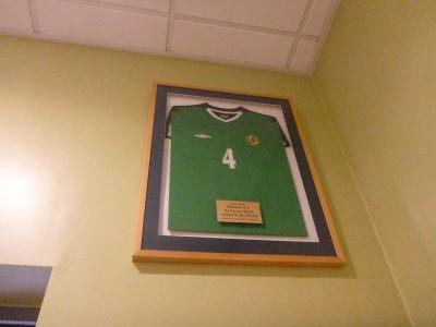 30 Year Reunion: School Tour of Kilmaine Primary School, Bangor, Northern Ireland Ashley Hutton's shirt - she has been a total legend for Northern Ireland ladies team over the years.
