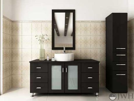 Espresso Modern Bath Vanity from JWH Living Espresso Modern Bath Vanity from JWH Living