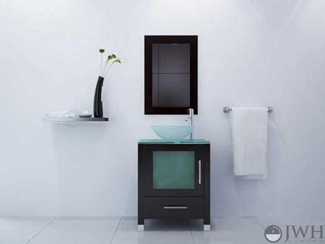 JWH Living Soft Focus Vanity with Single Glass Door JWH Living Soft Focus Vanity with Single Glass Door