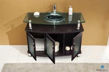 Fresca Contento Glass Top Vanity Fresca Contento Glass Top Vanity