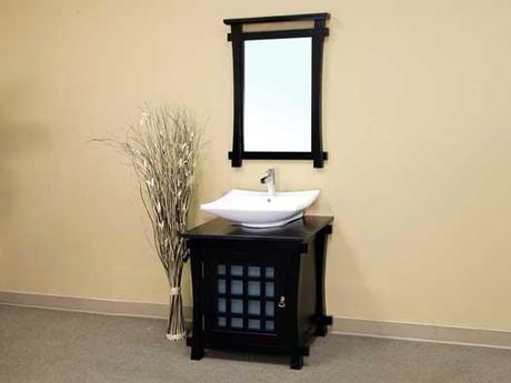 Canela Vanity with Frosted Glass Panel Canela Vanity with Frosted Glass Panel