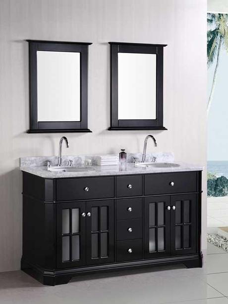 Imperial Double Vanity with Glass Doors Imperial Double Vanity with Glass Doors