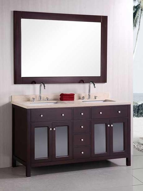 Venetian Double Vanity with Marble Top Venetian Double Vanity with Marble Top