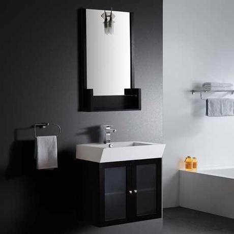 Sigtuna Wall Mounted Vanity with Glass Doors Sigtuna Wall Mounted Vanity with Glass Doors
