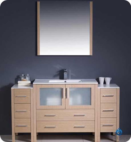 Torino Light Oak Single Sink Vanity Torino Light Oak Single Sink Vanity