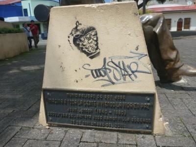 Walking Tour of San Jose, Costa Rica: Top 10 Sights John Lennon bench, San Jose.