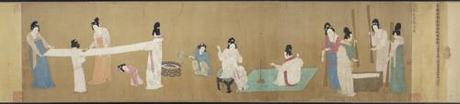 ARTmonday: The 50 Best Paintings in New England court-ladies-preparing-newly-woven-silk-mfa