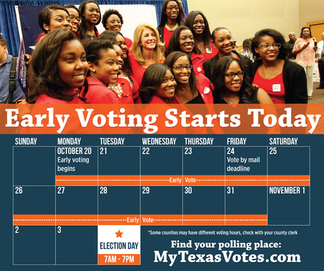 Early Voting Starts In Texas And I Will Vote For . . .