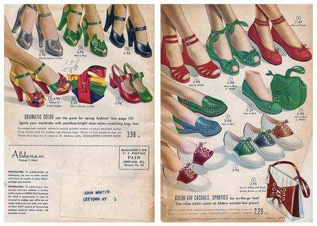 Tuesday Shoesday ~ a history lesson in 40s footwear 1940s shoes Aldens catalog from 1949