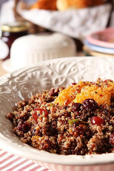 Quinoa Salad with Oranges, Pecans and Cranberries Quinoa salad with oranges, cranberries and pecans.