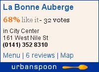 Review: La Bonne Auberge, 161 West Nile Street, Glasgow La Bonne Auberge on Urbanspoon