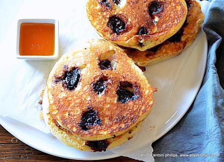 Sweet Dark Cherry Buttermilk Pancakes