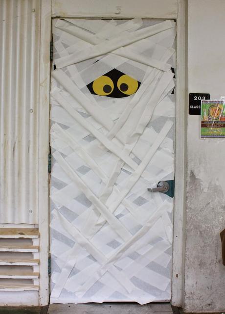 Mummy classroom door
