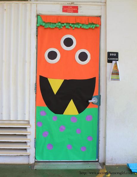 Silly monster classroom door