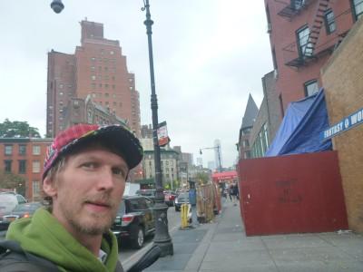 Thirsty Thursdays: Coconut Tea With Nomadic Matt in the Chocolate Bar, New York City, USA Being the complete idiot and mixing up 8th Street with 8th Avenue in NYC!!