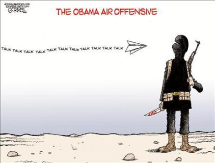 Bob Gorrell Obama Air Offensive