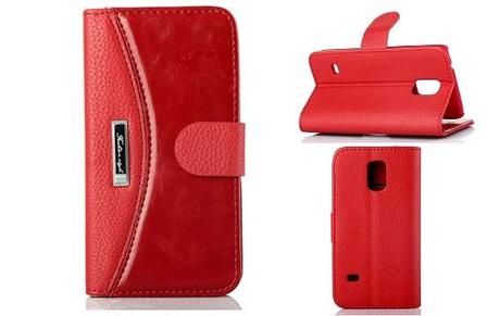 Elegant Wallet Leather Case for Galaxy S5 Mini