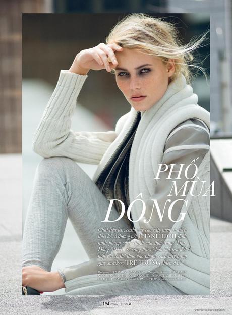 Vika Falileeva in “The Comfort Zone” by Benjamin Kanarek for ELLE Vietnam Vika Falileeva in Jean Paul Gaultier © Benjamin Kanarek