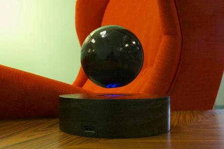 Floating OM/ONE speaker with black sphere