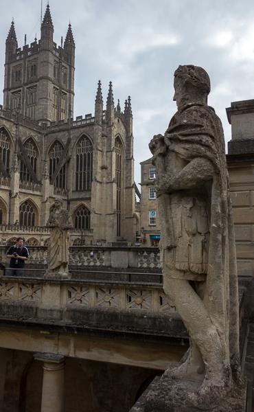 Roman Baths in Bath #BriFri Sculpture and Bath Abbey