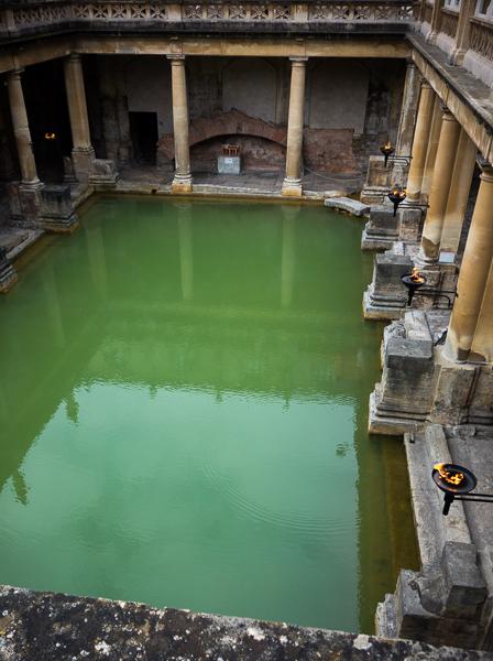 Roman Baths in Bath #BriFri The Great Bath in the Roman Baths, Bath, UK