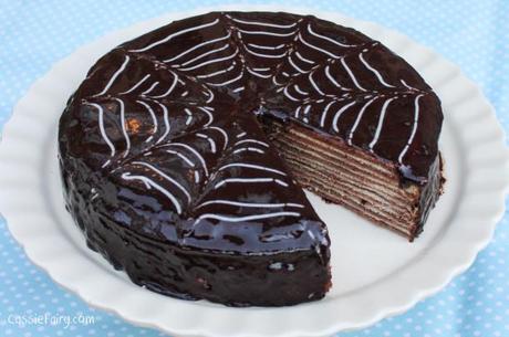 Pieday Friday ~ My ideal Halloween dinner party Step by step recipe for GBBO schichttorte-5