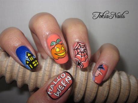 HALLOWEEN NAIL ART Halloween time by TokiaNails - Nail Art Gallery nailartgallery.nailsmag.com by Nails Magazine www.nailsmag.com #nailart