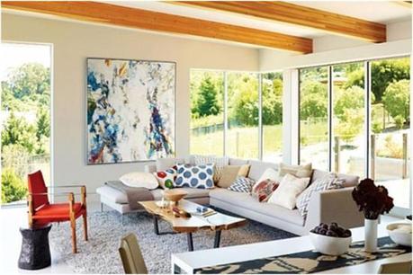Loud living room decor bright modern living room