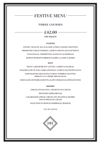 The honours at Malmaison menus The Honours festive e menu Martin Wishart Malmaison Glasgow