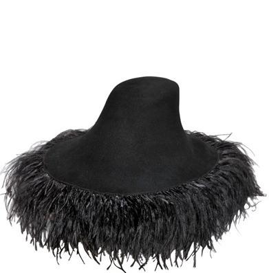 LANVIN Feather-trimmed hat