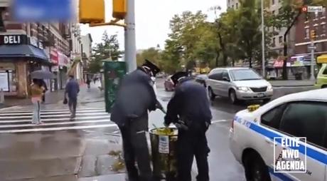 Must-See Video! NY Cops Dumping Gloves, Masks From Ebola Scene In Public Trash Can!!