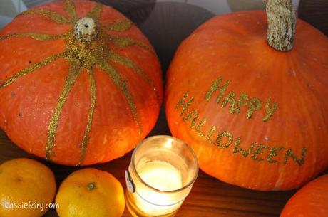 DIY glitter pumpkins for halloween - step by step tutorial-7