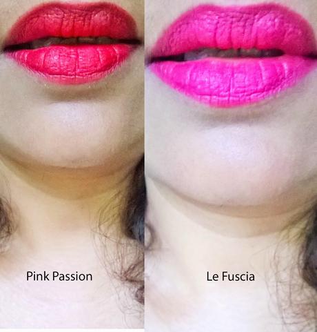 Lakme Absolute Matte Lip Colors in Pink Passion & Le Fuscia